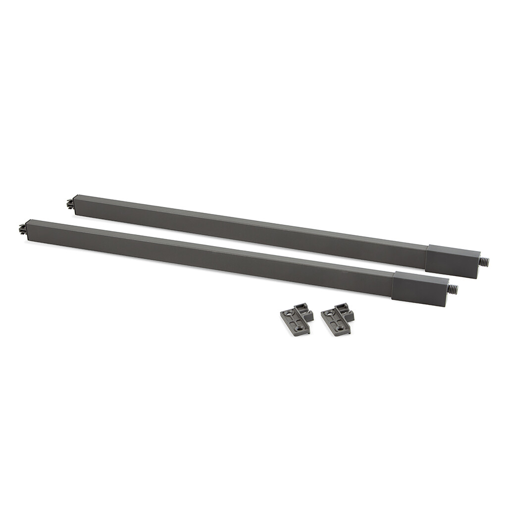 Pair of Kitchen and Bathroom drawer rails, depth 450mm, Steel, Anthracite Grey-Primary