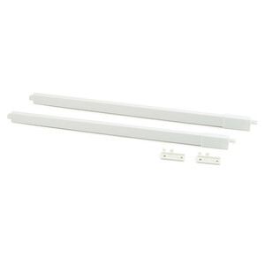 Pair of Kitchen and Bathroom drawer rails, depth 500mm, Steel, White painted product photo