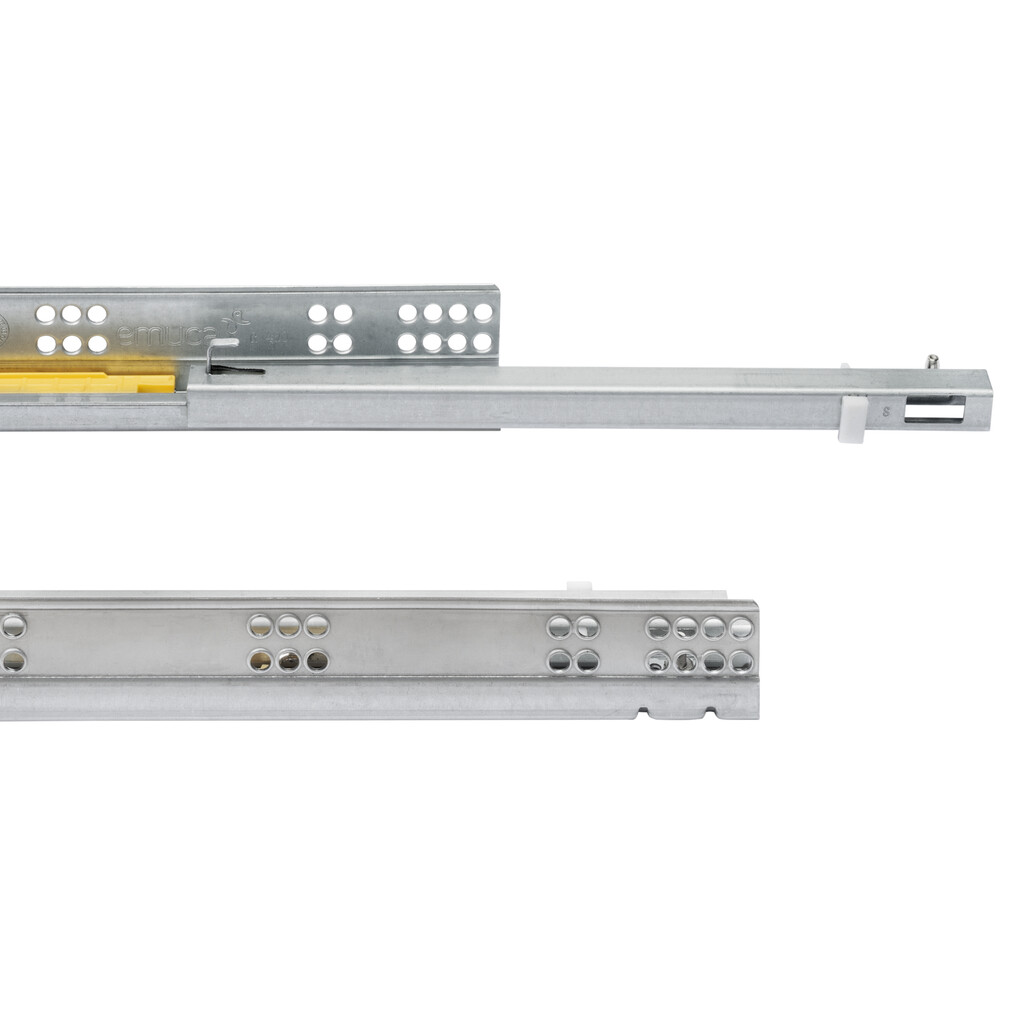 Pair of Concealed runners for drawers Silver, partial extension, with push-out, depth 390mm, Steel, Zinc plated-3