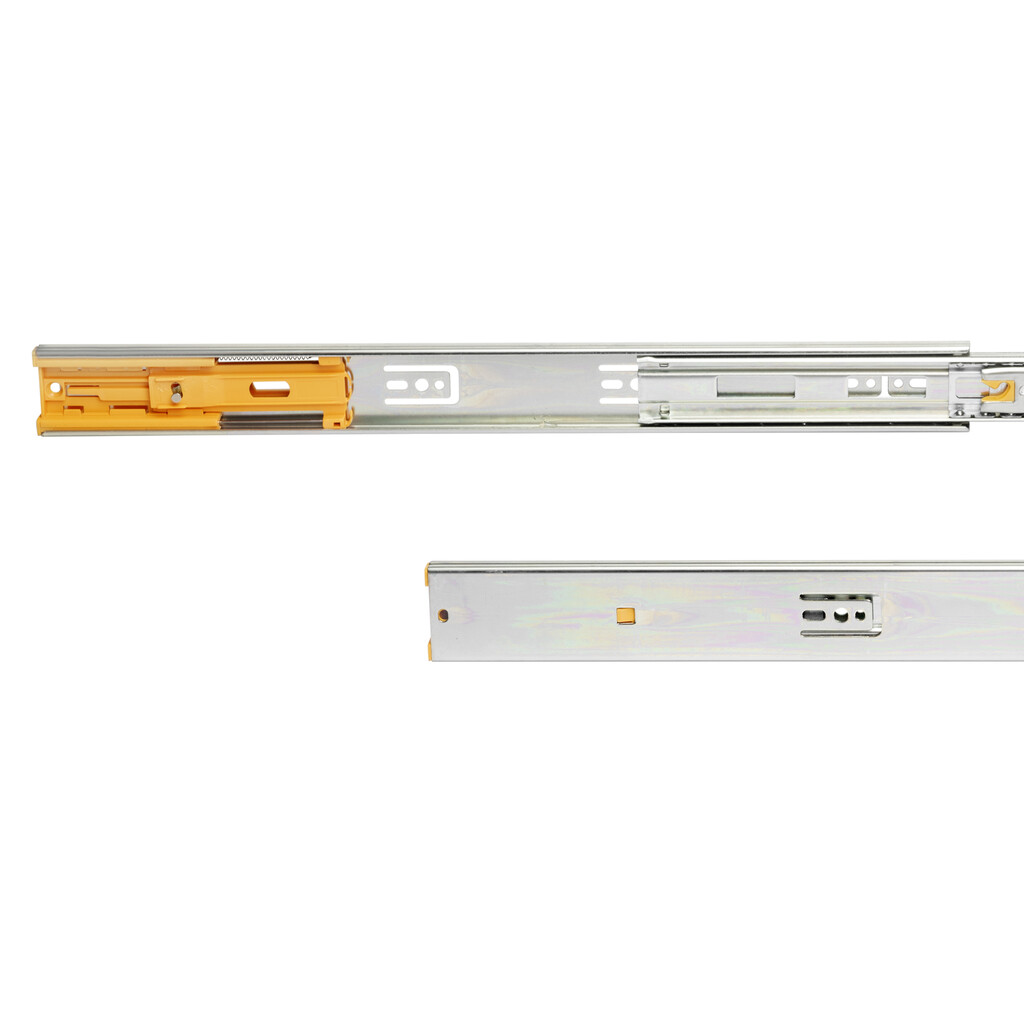 Satz kugelgelagerter Korpusschieneen für Schubladen mit Vollauszug, mit Schließautomatik, Höhe 45mm, Länge 550mm, Stahl, Verzinkt-7