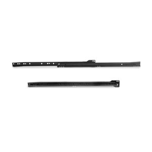Pair of Set of Roller runners for drawers close with hooks T30, length 350mm, Steel, Black painted product photo