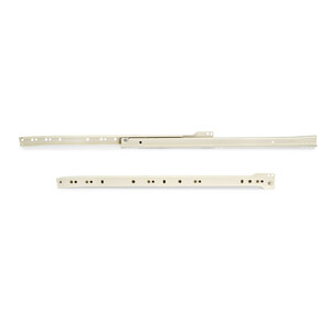 Satz Radf&uuml;hrungen T30 f&uuml;r Schubladen mit Drop Lock System, L&auml;nge 400mm, Stahl, Wei&szlig; lackiert Produktfoto