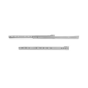 Pair of Set of Roller runners for drawers close with hooks T30, length 400mm, Steel, Silver painted product photo