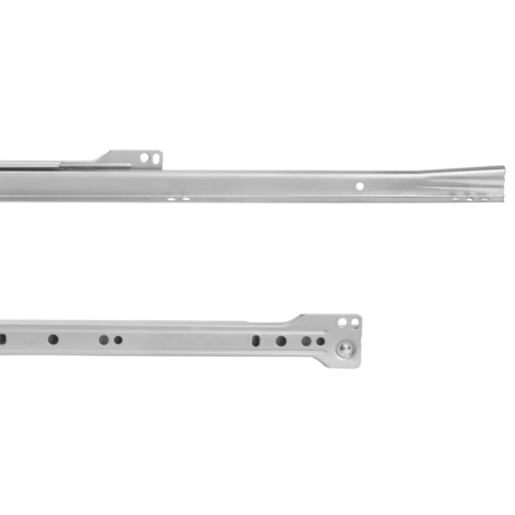 Jeu de coulisses a roulettes pour tiroirs à chute T30, longueur 800mm, Acier, Peint en aluminium-3