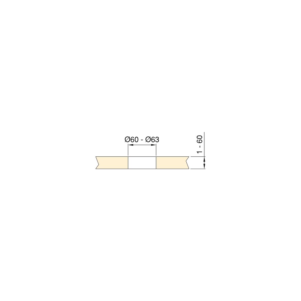 Vertikal Push 60 pull-out multi-connector, diametre 60mm, 2 x Schuko plugs, 2 x USB type A, Steel and Plastic, Stainless steel-2