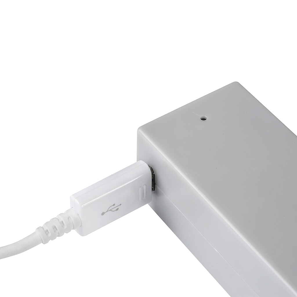 Barra para armario con luz LED Castor, batería extraible y sensor de movimiento, L558mm, Plástico y aluminio, Gris metalizado-7
