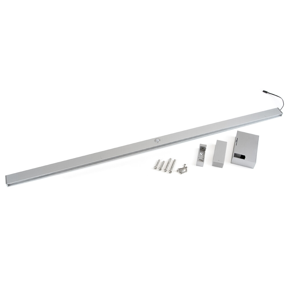 Barra para armario con luz LED Castor, batería extraible y sensor de movimiento, L558mm, Plástico y aluminio, Gris metalizado-4