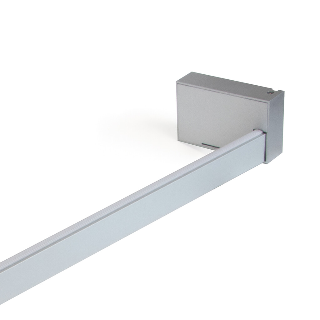 Garderobenstange mit LED-Licht Castor mit abnehmbarer Batterie und Bewegungssensor, L708mm, Kunststoff und Aluminium, Metallic grau-6