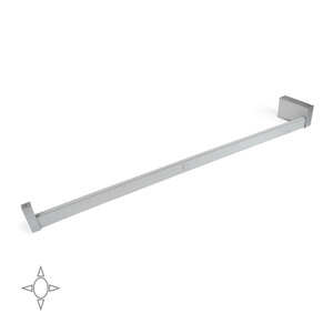 Castor LED wardrobe rail with pull-out battery and motion sensor, L1.008mm, Plastic and Aluminium, Metallic grey product photo
