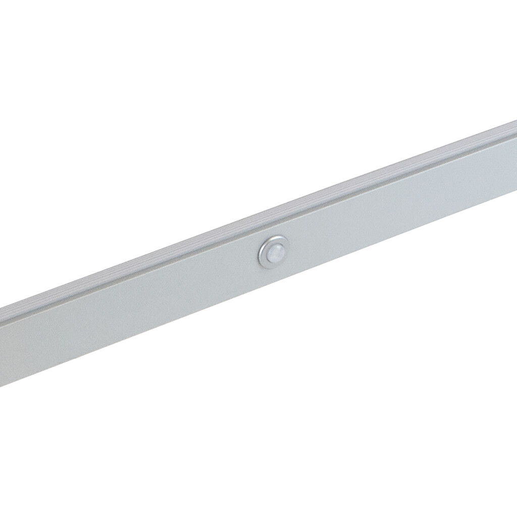 Castor LED wardrobe rail with pull-out battery and motion sensor, L1.158mm, Plastic and aluminium, Metallic grey-5