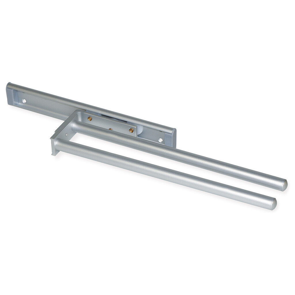 Towel rack extendable, 2 arms, Aluminium, Matt anodised-5