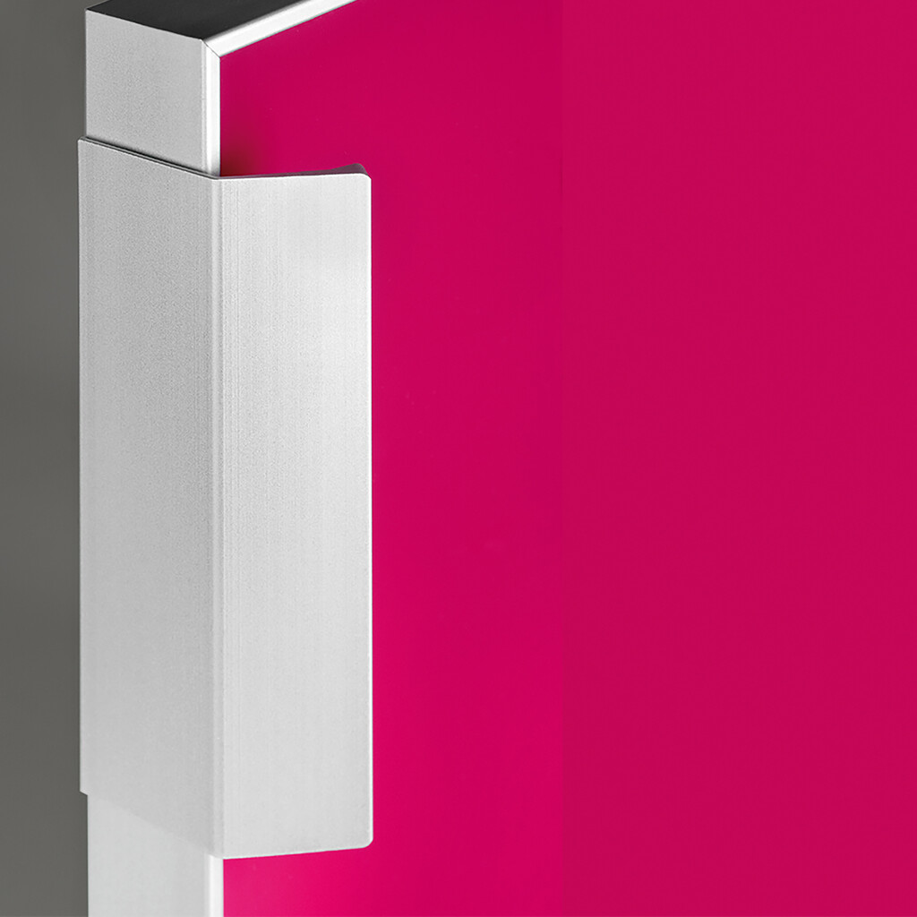 Adhesive furniture handle Chiva, L126mm, Aluminium, Matt anodized-3