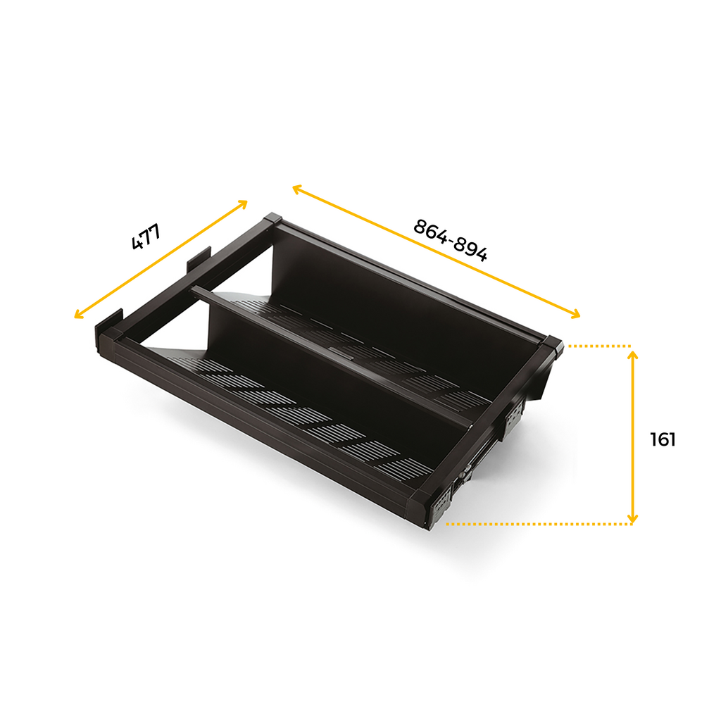 Moka pull out shoe rack drawer, 864 - 894, Moka painted, Steel-2