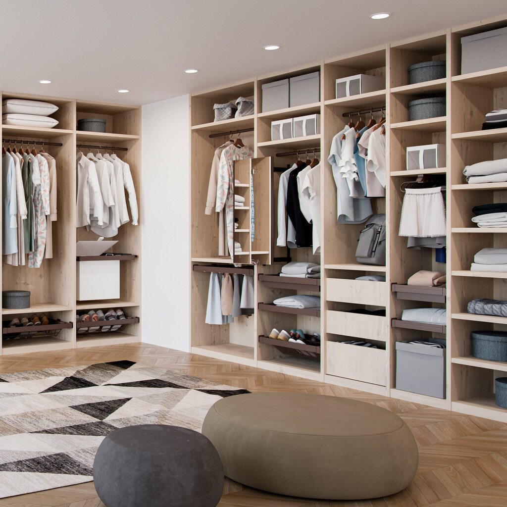 Ausziehbarer Innenspiegel für Schränke, Grau metallic, Stahl und Kunststoff und Glas-5