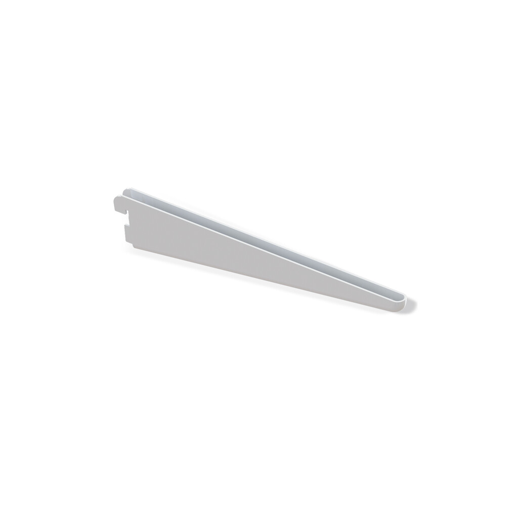 Double Slot Jagmet Shelf Brackets, 32mm pitch, 170, White painted, Steel-Primary