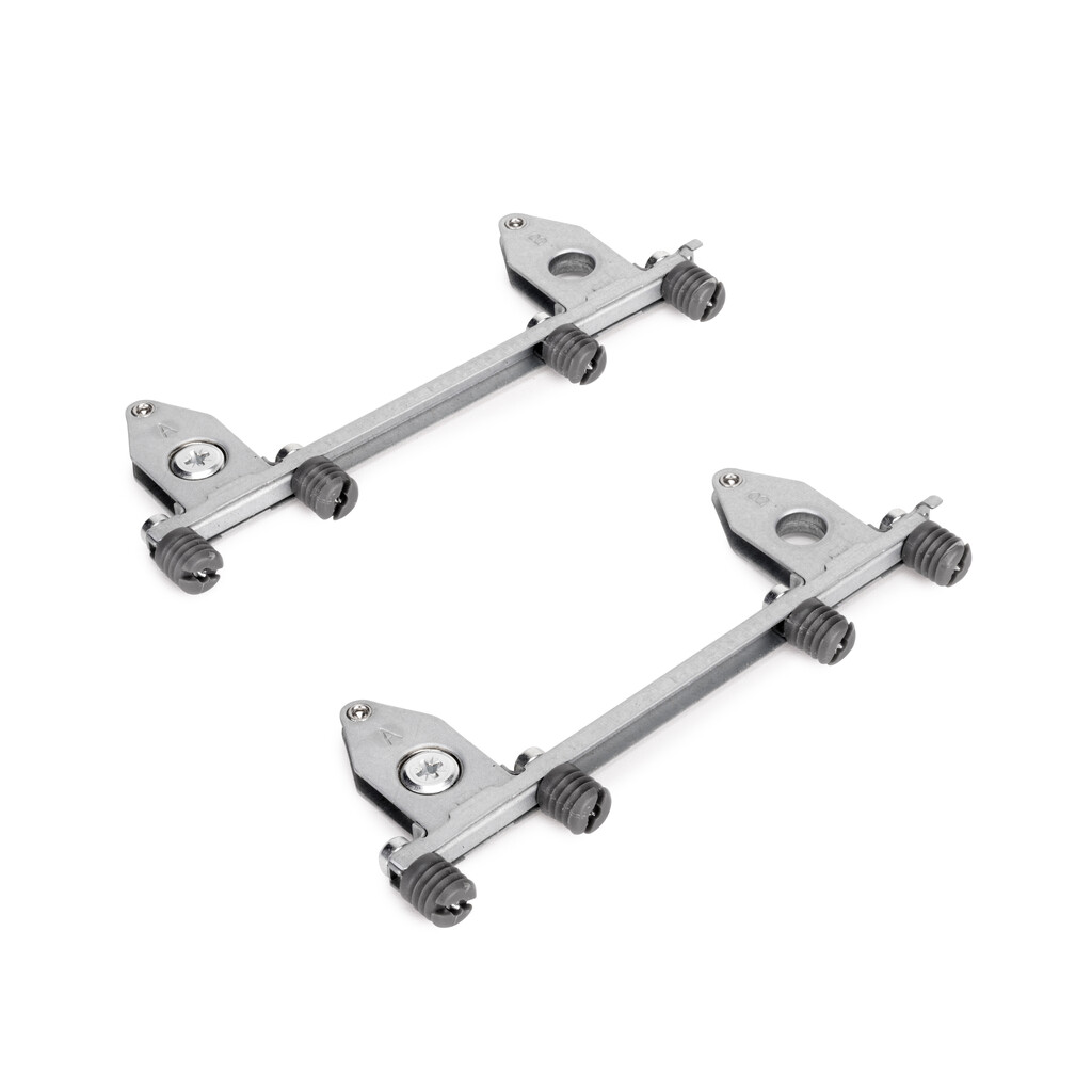 conjunto de ganchos para gaveta Vertex de altura 178mm, Diâmetro de encaixe 10x11mm, Aço, Zincado-Primary