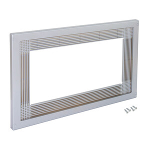 Microwave frame, for recessed mounting in kitchen units, module 600mm, 600x400mm, Plastic, Silver painted Aluminium product photo