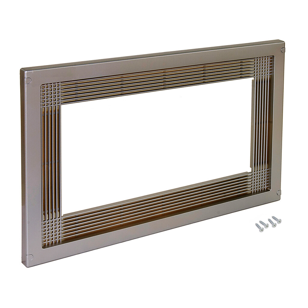 Aro para micro-ondas, para instalação embutida em unidade de cozinha, módulo 600mm, 600x400mm, Plástico, Níquel satinado-Primary