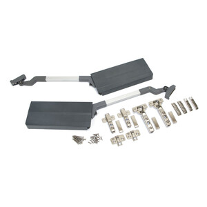 Juego de compases para puertas elevables Agile Flap, 7 - 11,6kg, Acero y Pl&aacute;stico, Gris antracita foto del producto