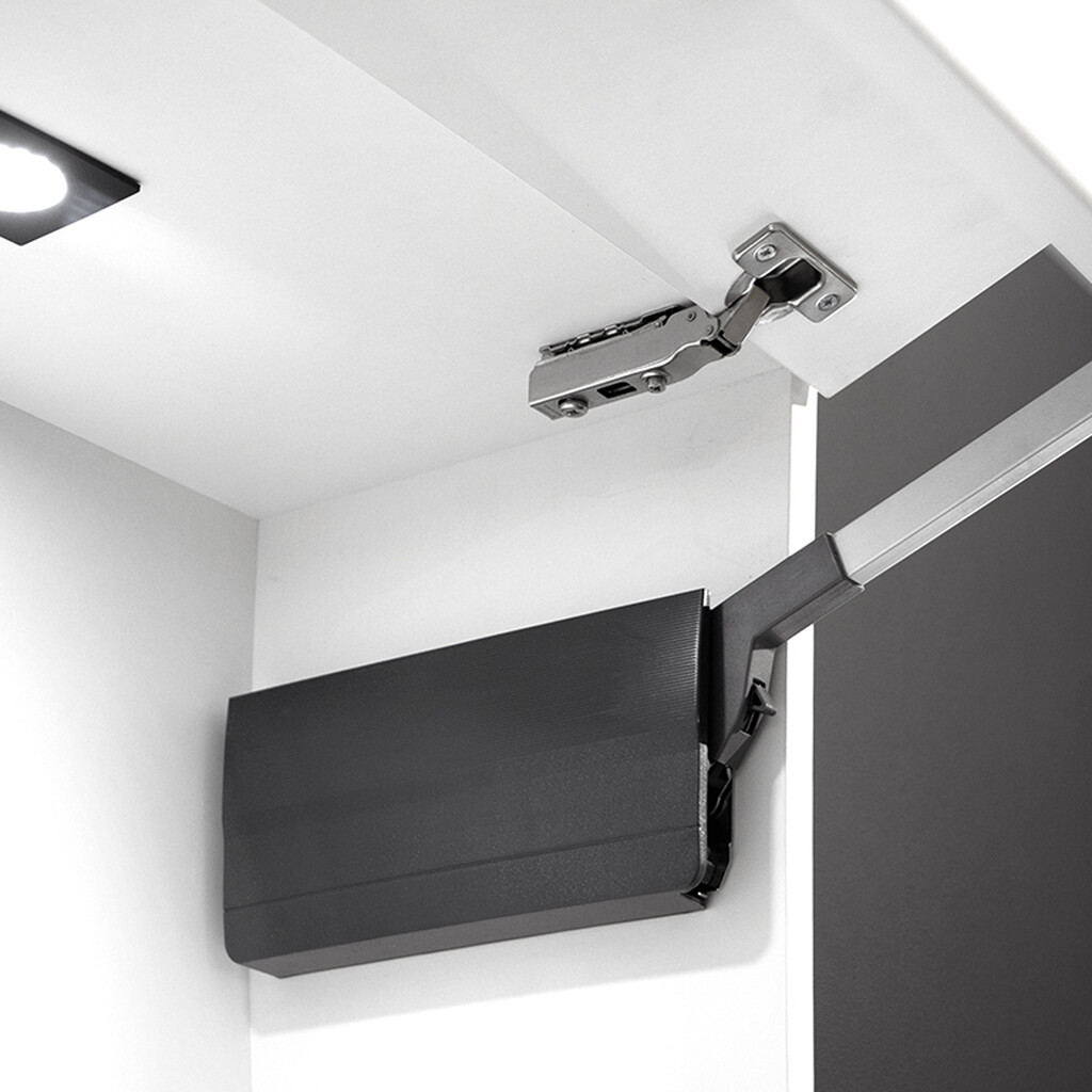 Juego de compases para puertas elevables Agile Flap, 7 - 11,6kg, Acero y Plástico, Gris antracita-3