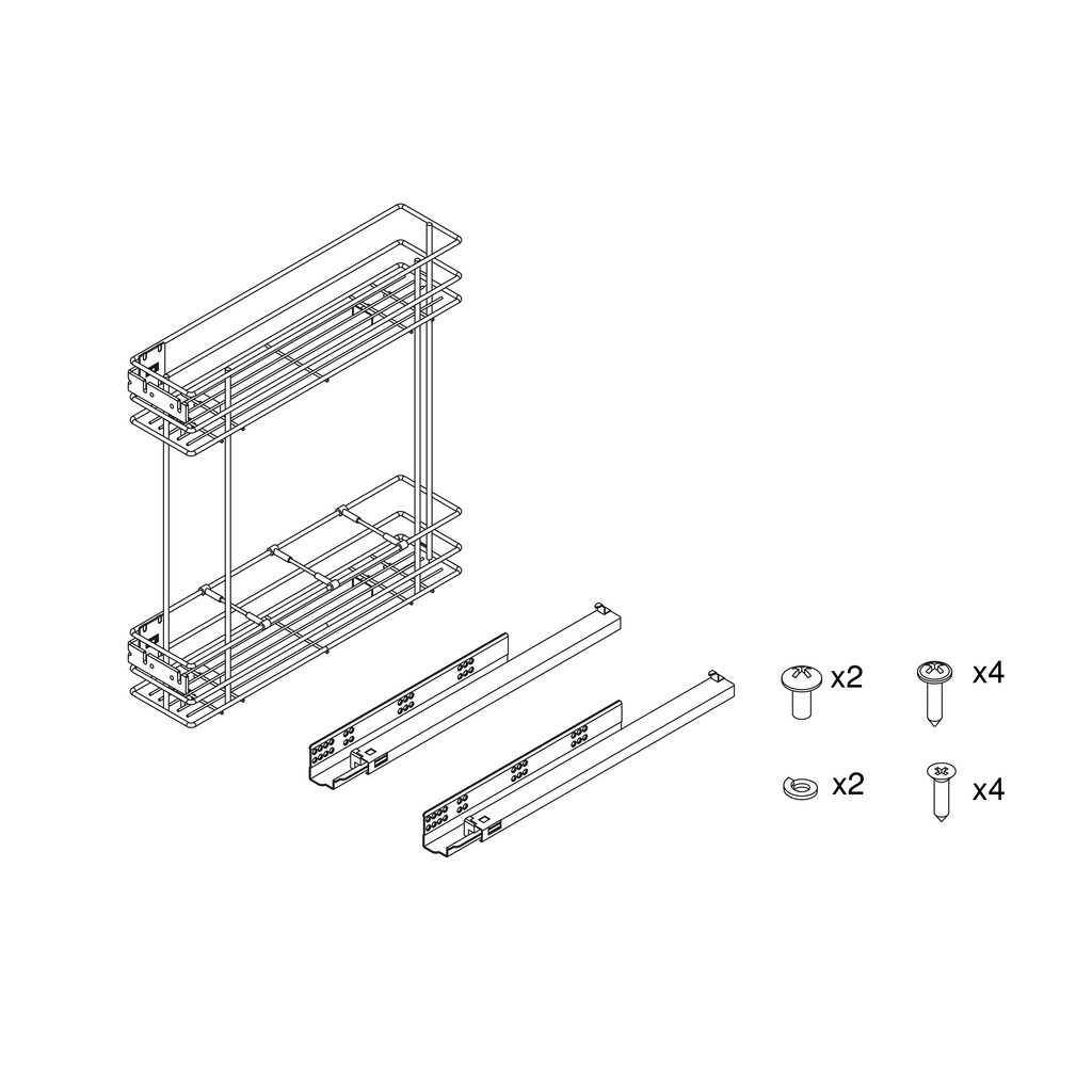 Supra Pull out bottle rack with soft close, 150, Chrome plated, Steel-3