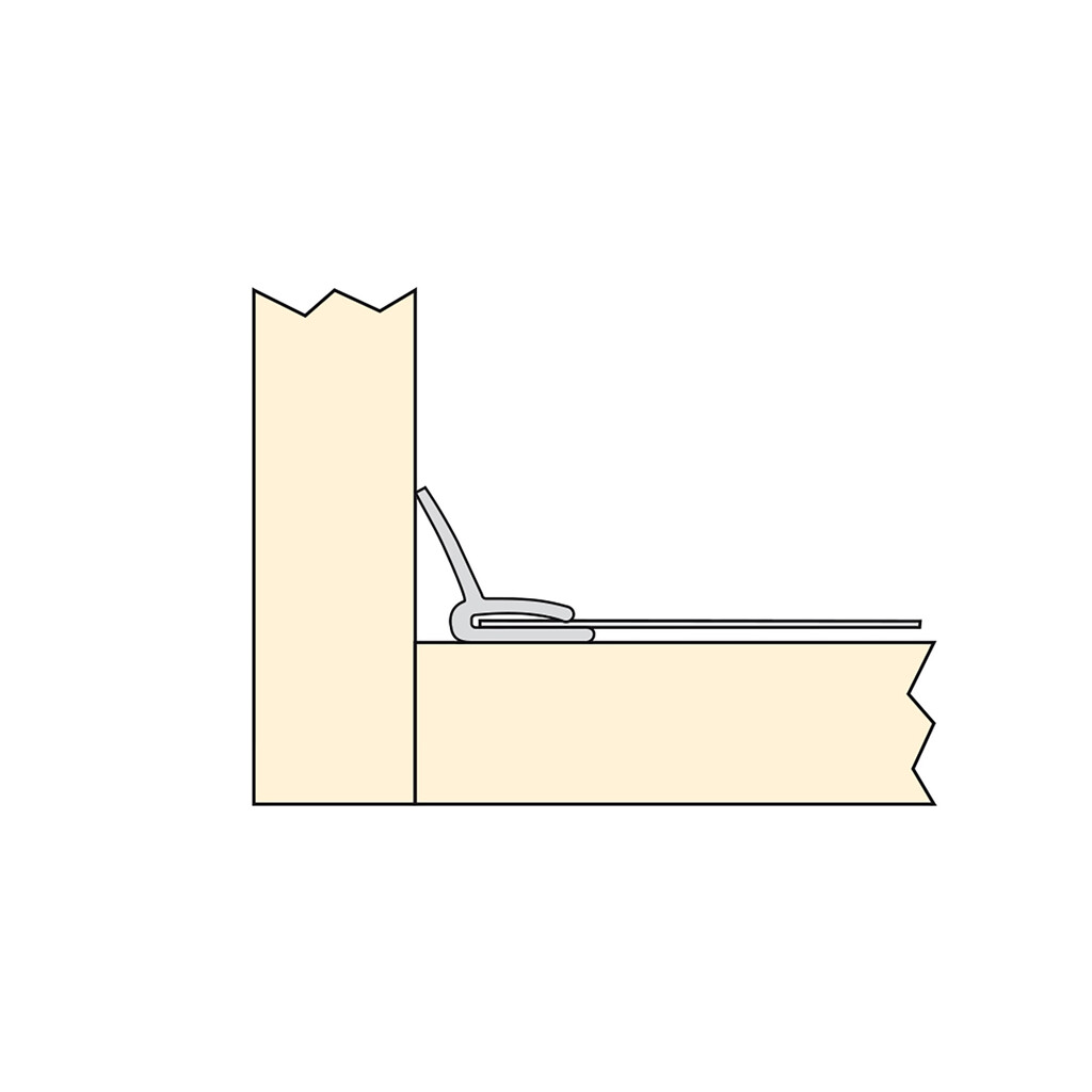 Base protector for kitchen furniture, 16mm board, module 600mm, 568x580mm, Plastic and Aluminium, Natural aluminium-3