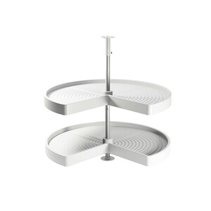 jeu de plateaux rotatifs Shelvo 3/4, pour module de 900mm, plastique et aluminium, Blanc photo du produit