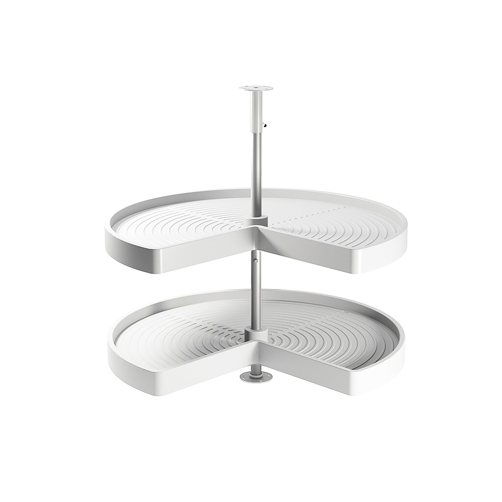 jeu de plateaux rotatifs Shelvo 3/4, pour module de 900mm, plastique et aluminium, Blanc-Primary