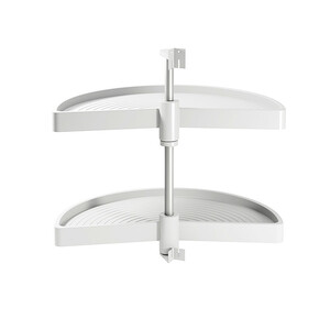 Pair of rotating trays Shelvo 1/2 Luna, for 900mm module, Plastic and Aluminium, White product photo
