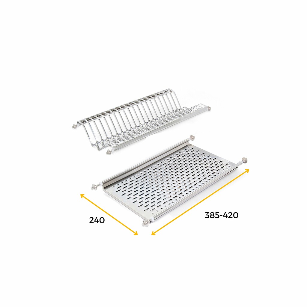 Escorredores de pratos para módulos altos, módulo 450mm, Aço inox-1