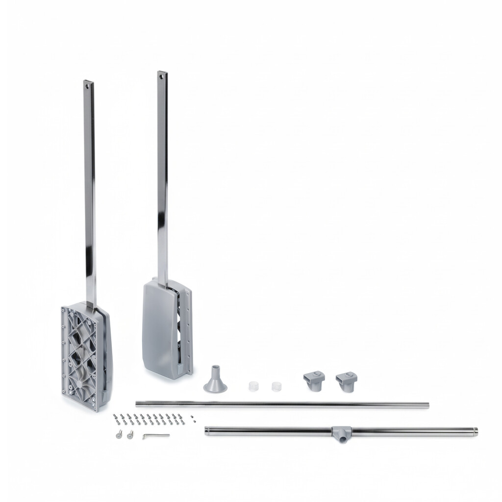 Penderie rabattable pour armoire Hang, 450 - 600, Chromé, Acier et Plastique.-6