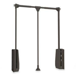 Penderie rabattable pour armoire Hang, 450 - 600, Peint en moka, Acier et Plastique. photo du produit