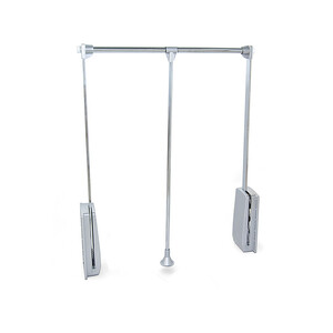 Hang pull down wardrobe rail lift, 830 - 1150, Chrome plated, Steel and Plastic product photo