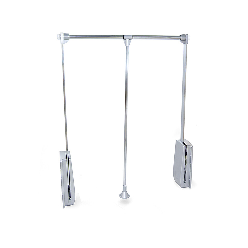 Hang pull down wardrobe rail lift, 830 - 1150, Chrome plated, Steel and Plastic-Primary