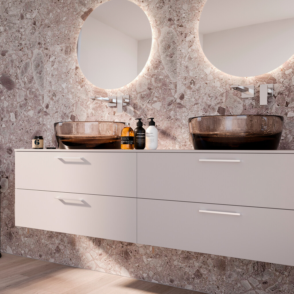 Poignée pour meubles Paiporta, L160mm, entraxe 128mm, Zamak, Chromé-2