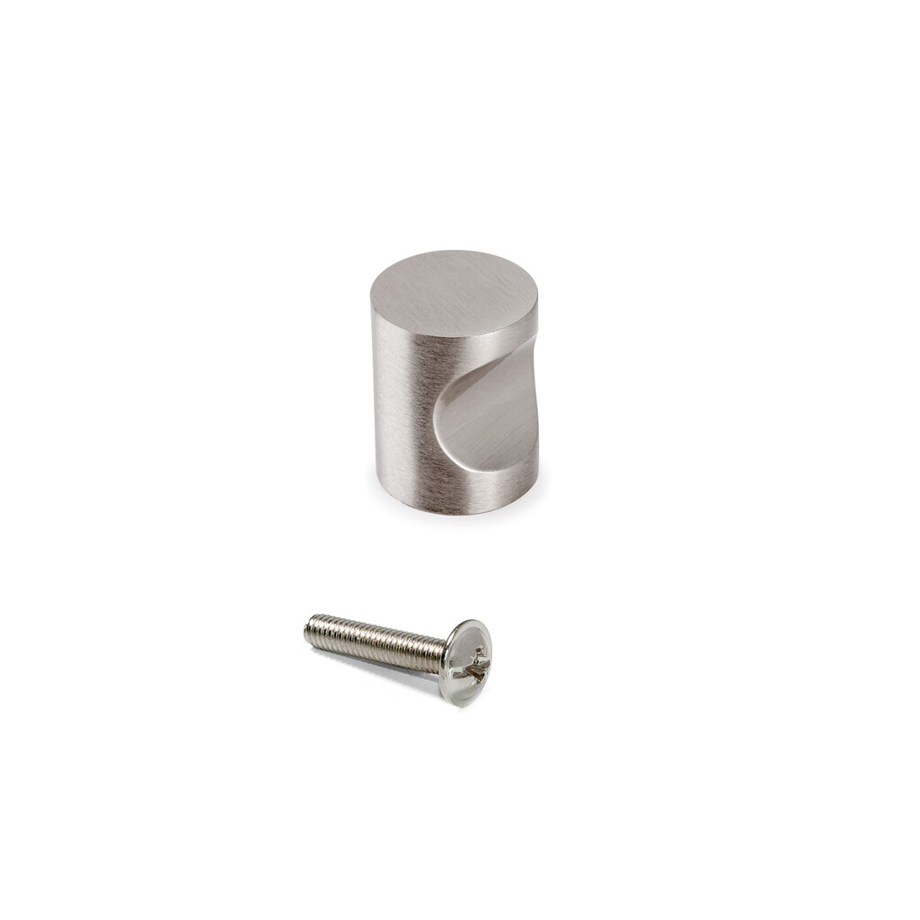 Furniture knob Panama, diameter 20mm, Zamak, Satin finished nickel-Primary