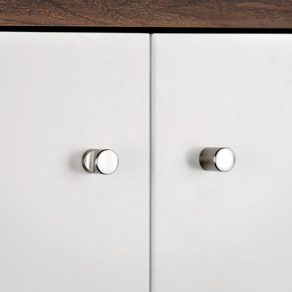 Furniture knob Panama, diameter 20mm, Zamak, Satin finished nickel-2