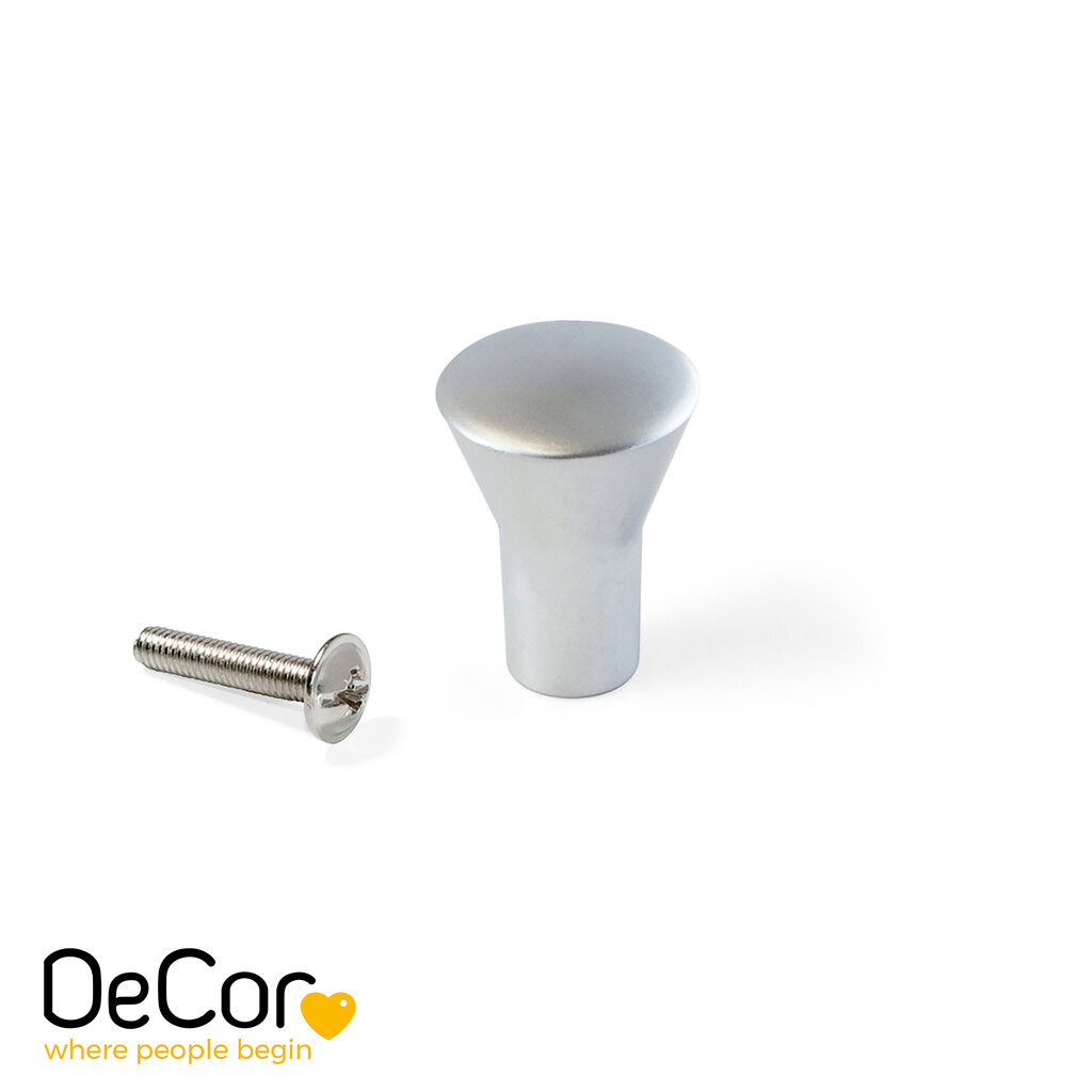 Furniture knob Albal, diameter 16mm, Zamak, Satin finished nickel-Primary