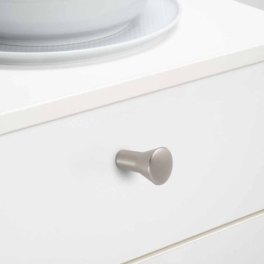Furniture knob Albal, diameter 16mm, Zamak, Satin finished nickel-2