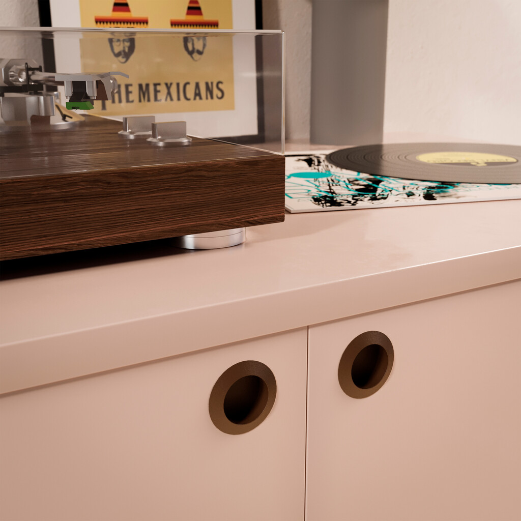 Pomolo per mobili Benetusser, diametro 41mm, Zama, Verniciato moka-4