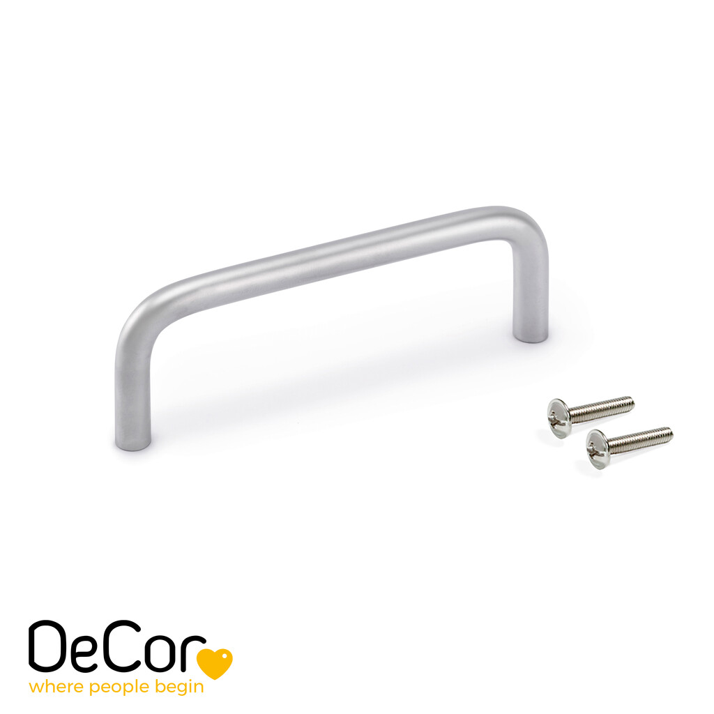 Furniture handle Castellar, L104mm, 96mm interaxis, Steel, Matt chrome plated-Primary