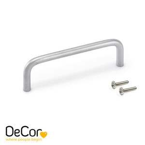 Poign&eacute;e pour meubles Castellar, L136mm, entraxe 128mm, Acier, Chrom&eacute; mat photo du produit