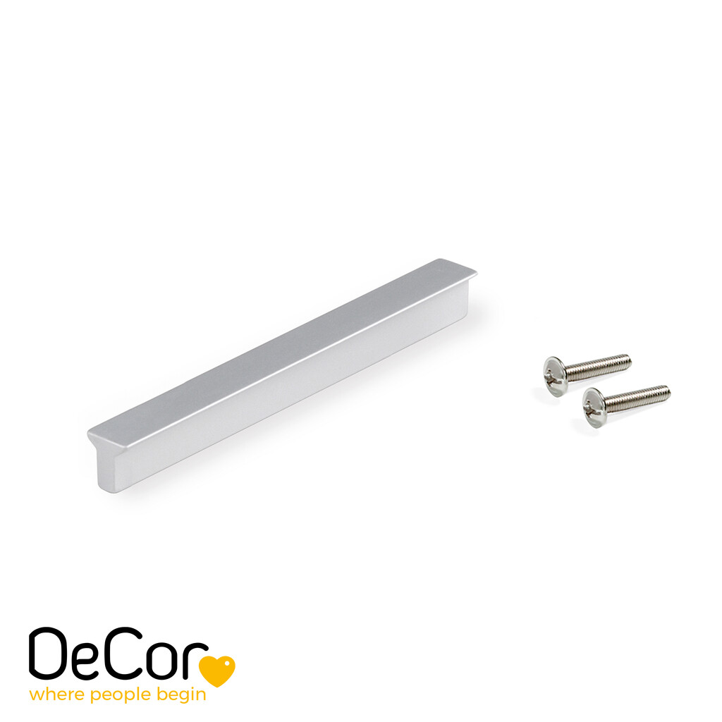 Furniture handle Algemesi, L84mm, 64mm spacer, Aluminium, Matt anodized-Primary