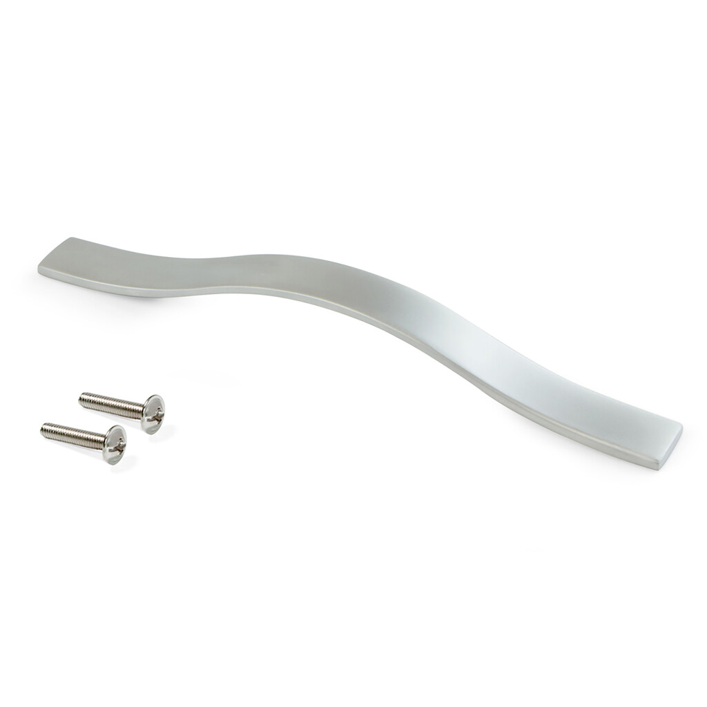Furniture handle Shanghai, L190mm, 128mm interaxis, Zamak, Matt chrome plated-Primary