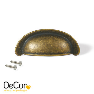 Furniture handle Alberic, L77mm, 64mm interaxis, Zamak, bronze product photo