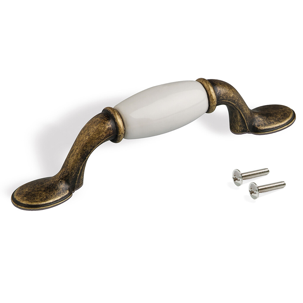Furniture handle Papua, L127mm, interaxis 76mm, Zamak, bronze-Primary