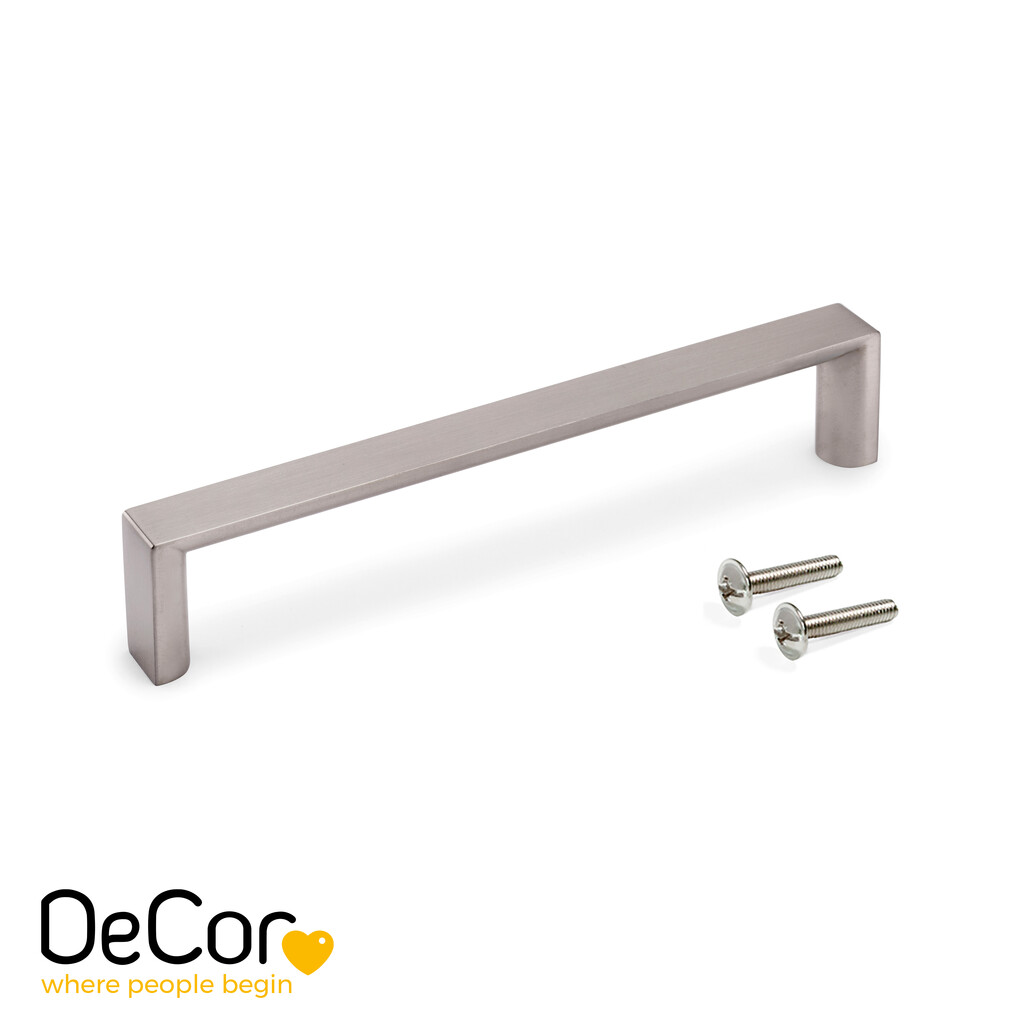 Möbelgriff Aldaia, L135mm, 128mm Achsenabstand, Zamak, Nickel satiniert-Primary