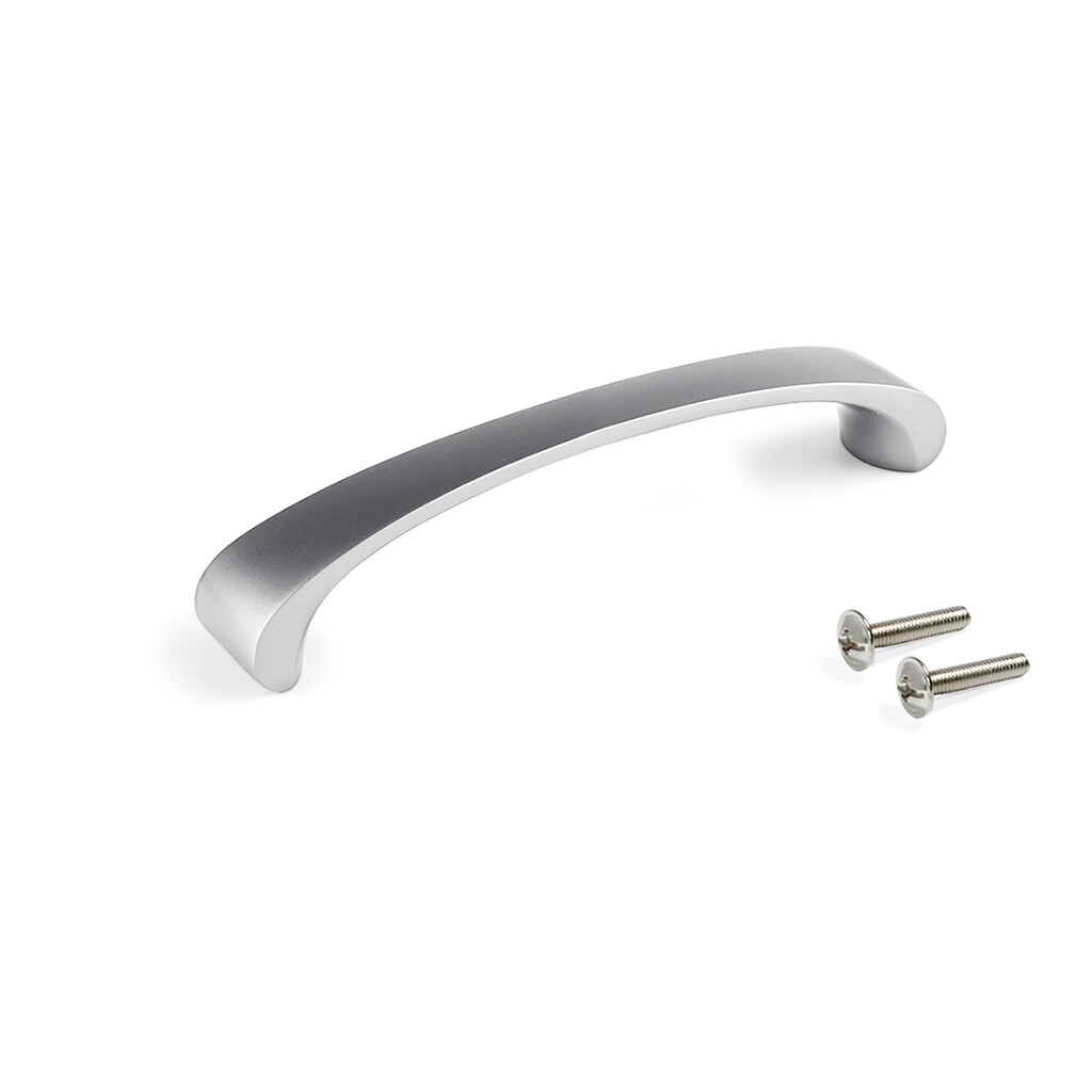 Poignée pour meble Kyoto, L 110 mm, entraxe 96 mm, Nickel satiné, Zamak-Primary