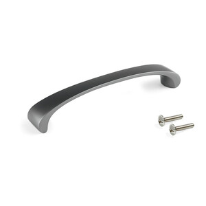 Poign&eacute;e pour meubles Kyoto, L142mm, entraxe 128mm, Zamak, Titane photo du produit