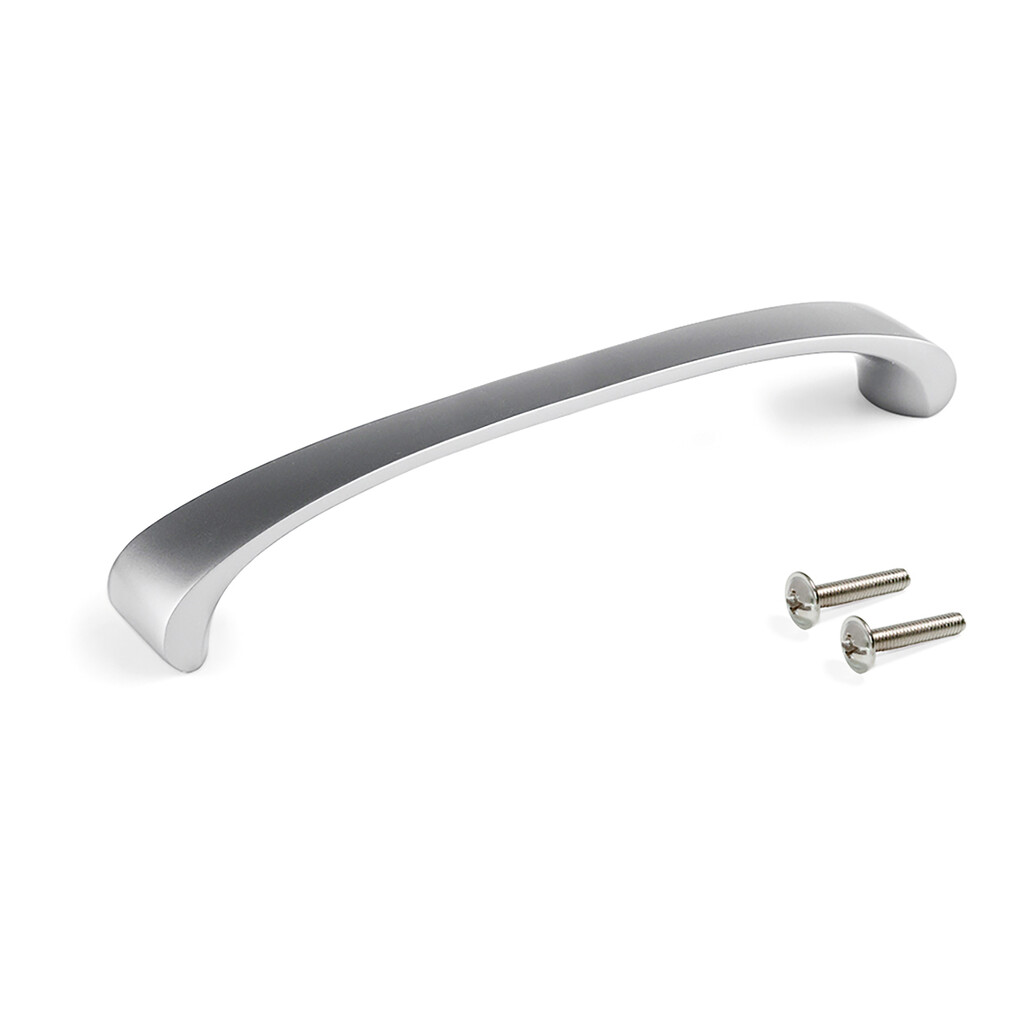 Furniture handle Kyoto, L174mm, 160mm interaxis, Zamak, Satin finished nicke-Primary